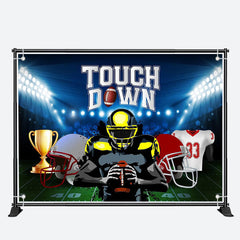 Aperturee - Football Field Strong Player Touch Down Backdrop