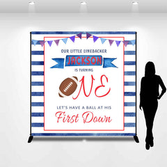 Aperturee - Football First Down Custom Birthday Party Backdrop