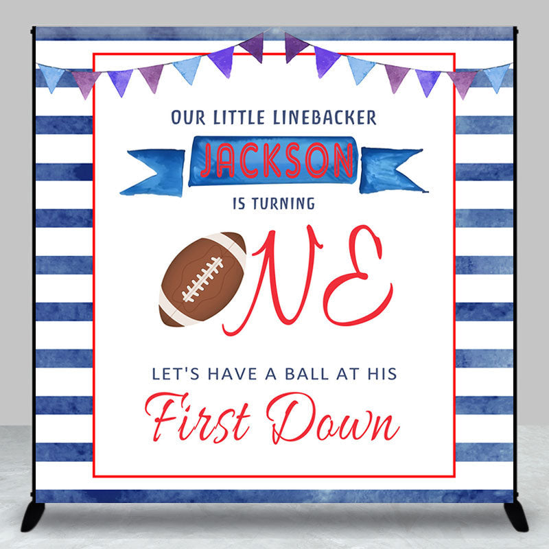 Aperturee - Football First Down Custom Birthday Party Backdrop