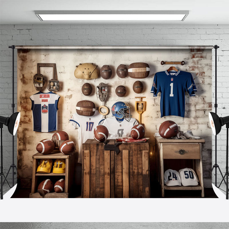 Aperturee - Football Sport Birthday Photo Backdrop For Boys