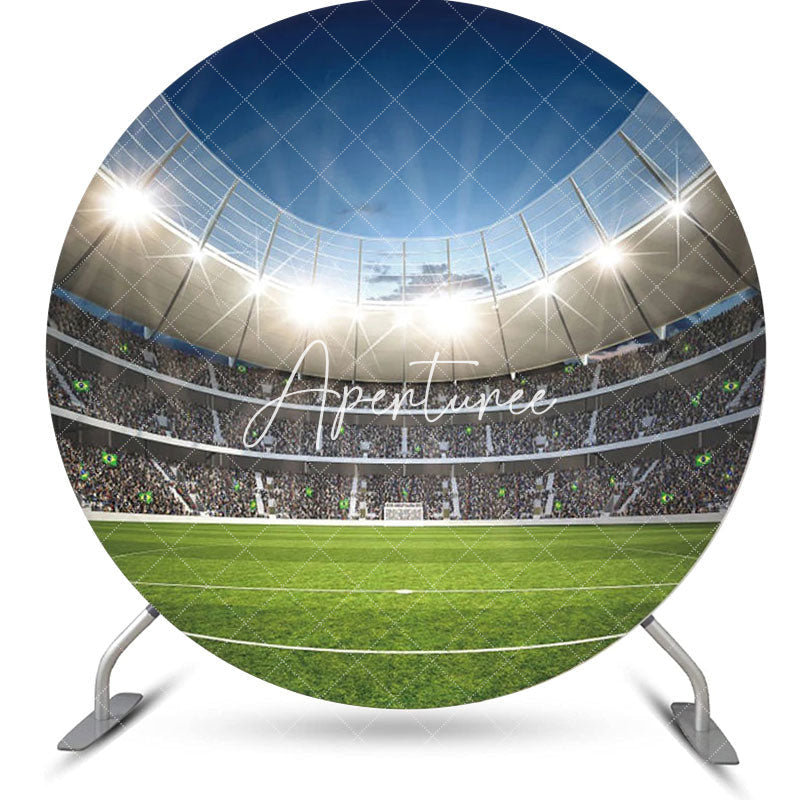 Aperturee - Football Stadium Audience Fan Lights Round Backdrop