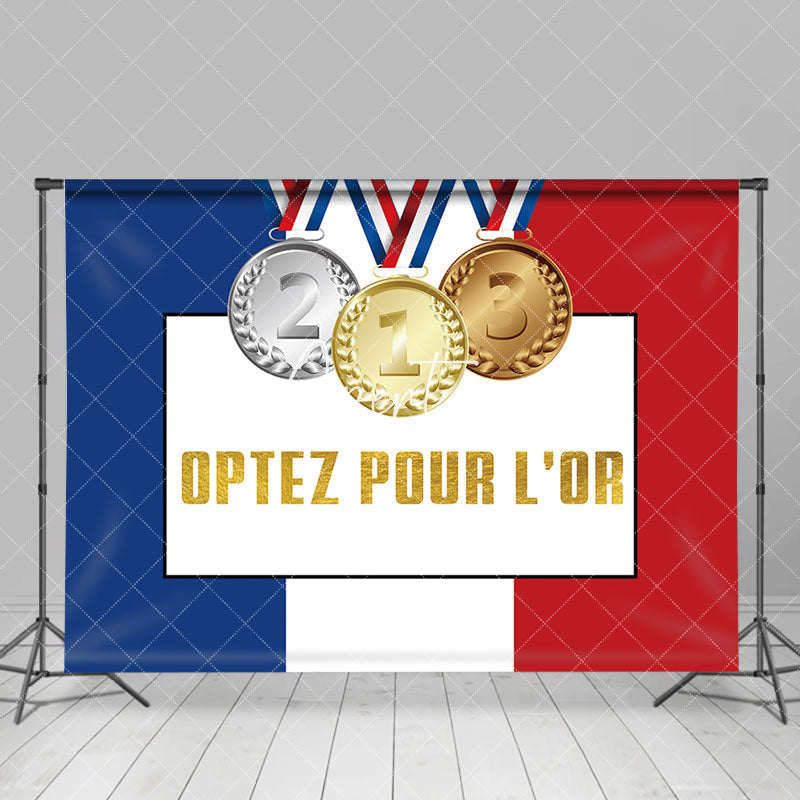 Aperturee - French Flag Optez Pour Lor Sports Olympic Backdrop