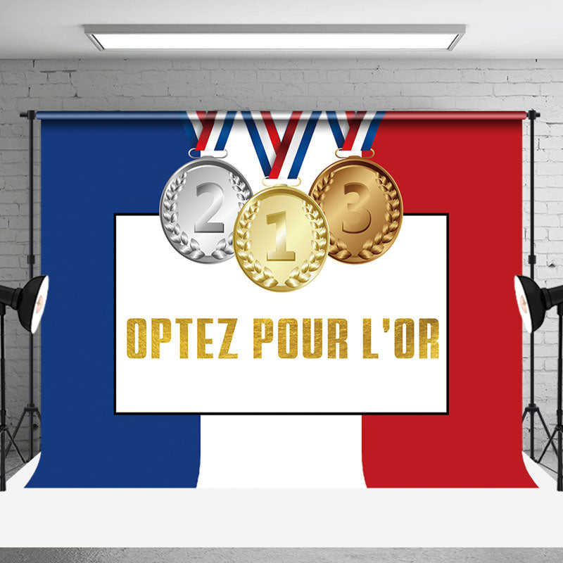 Aperturee - French Flag Optez Pour Lor Sports Olympic Backdrop