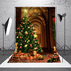 Aperturee - Frescoed Arch Christmas Tree Photo Booth Backdrop