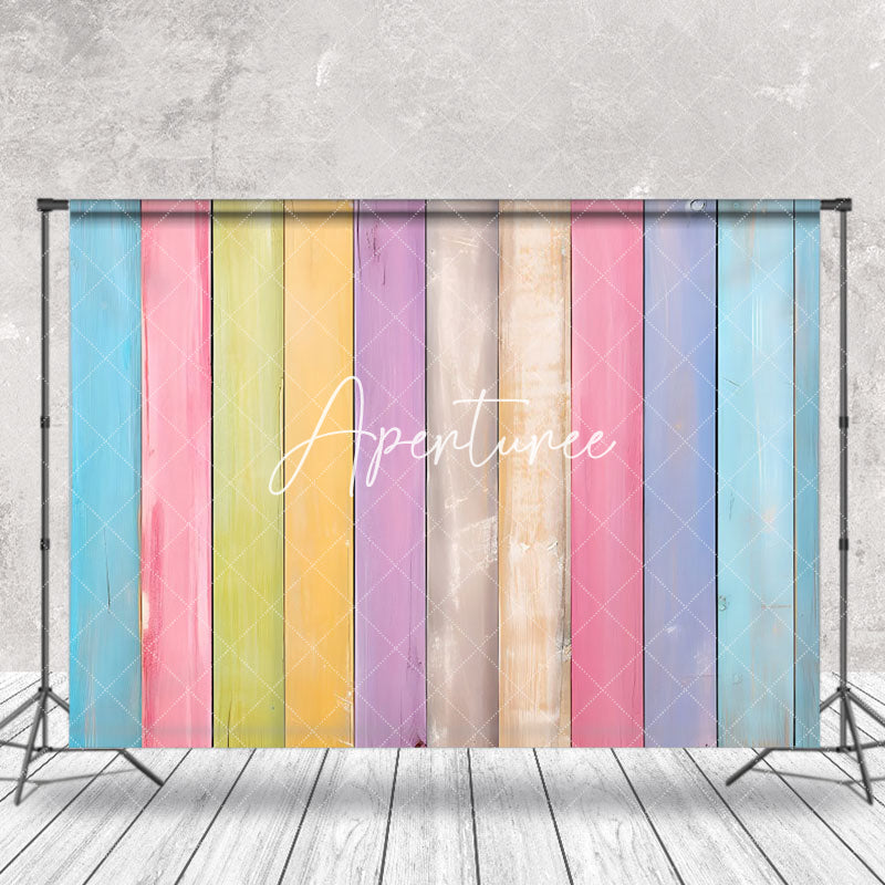 Aperturee - Fresh Macaron Color Brick Wall Photoshoot Backdrop