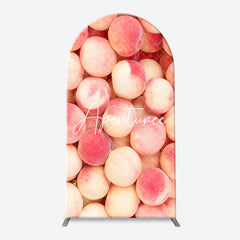 Aperturee - Fresh Peaches Patterns Birthday Arch Backdrop Kit