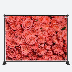 Aperturee - Fresh Red Roses Photograph Valentines Day Backdrop