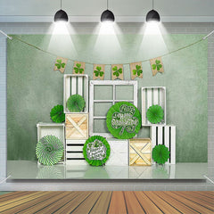 Aperturee - Frosted Green Wall Origami St Patricks Day Backdrop