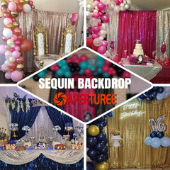 Aperturee - Fucasia Sequin Photo Booth Backdrop Curtain For Photo