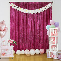 Aperturee - Fucasia Sequin Photo Booth Backdrop Curtain For Photo