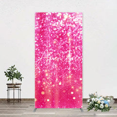 Aperturee - Fuchsia Sparkling Boho Arch Women Birthday Backdrop