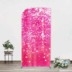 Aperturee - Fuchsia Sparkling Boho Arch Women Birthday Backdrop