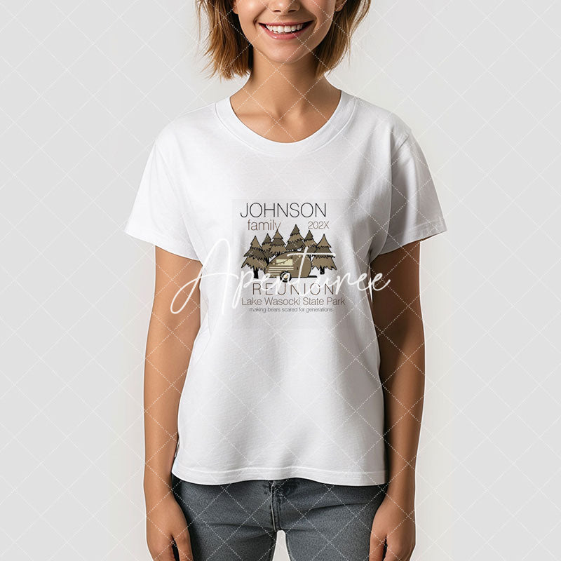 Aperturee - Fun Camping Retro Custom Family Reunion T-Shirt