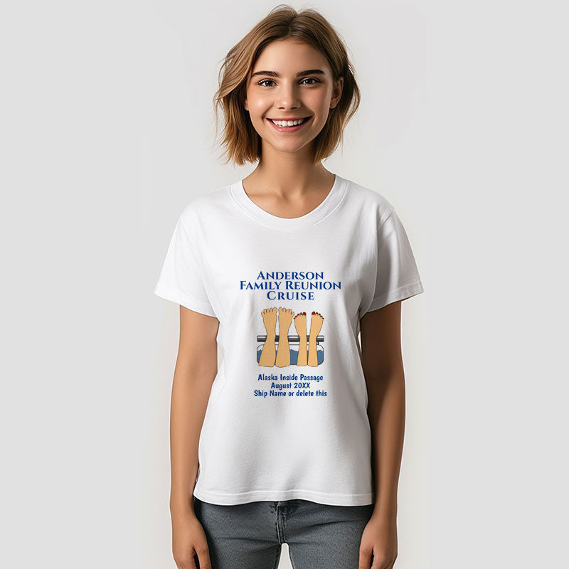 Aperturee - Funny Feet Personalized Family Reunion T-Shirt