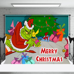 Aperturee - Funny Monster Toy Gift Xmas Tree Christmas Backdrop