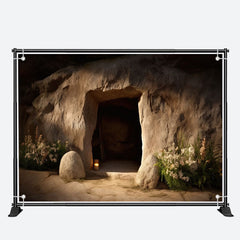 Aperturee - Furtive Stone Cavern Grotto Brushwood Brown Backdrop