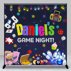 Aperturee - Game Night Card Popcorn Custom Birthday Backdrop