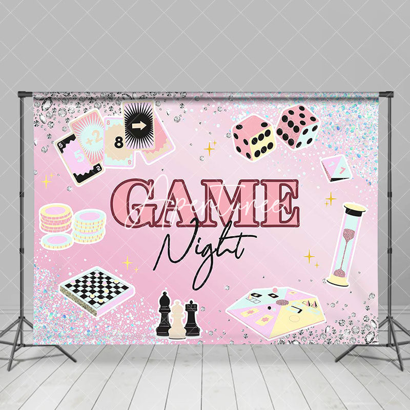 Aperturee - Game Night Pink Diamond Dance Backdrop For Girl