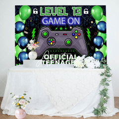 Aperturee - Game On Data Official Teenager 13th Birthday Backdrop