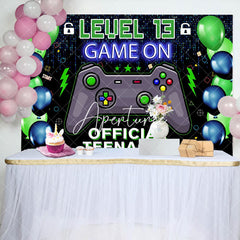 Aperturee - Game On Data Official Teenager 13th Birthday Backdrop