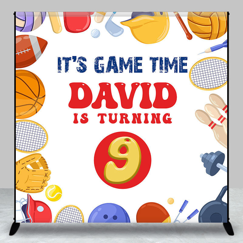 Aperturee - Game Time Turing One Boy Custom Birthday Backdrop