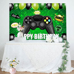 Aperturee - Gamepad Balloon Green Circuit Board Birthday Backdrop