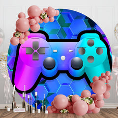 Aperturee - Gamepad Technological Round Birthday Backdrop For Boy