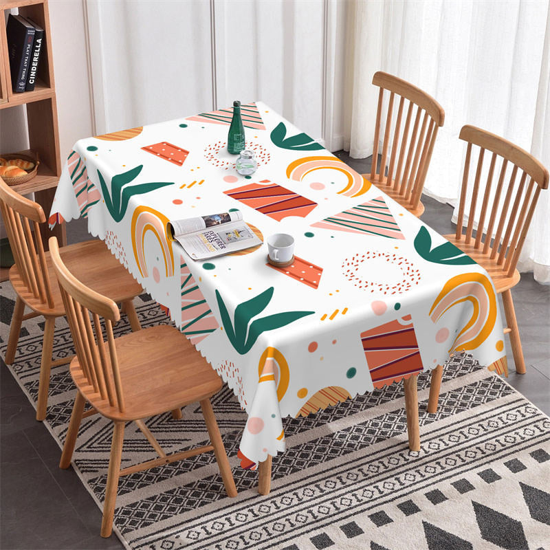 Aperturee - Geometric Patterns Dot Modern Rectangle Tablecloth