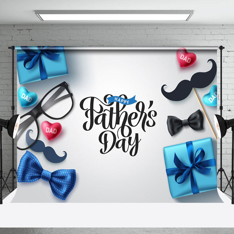 Aperturee - Gift Beard Glasses Love Bow Tie Fathers Day Backdrop