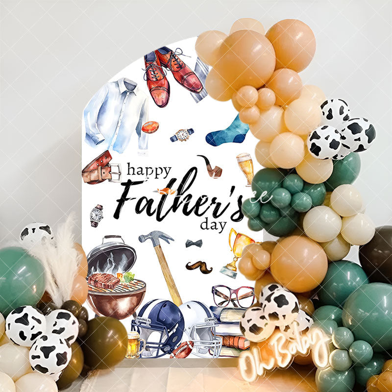 Aperturee - Gifts Rugby Fathers Day Convex Oblique Arch Backdrop