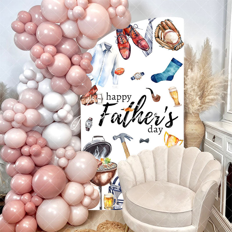 Aperturee - Gifts Rugby Fathers Day Convex Oblique Arch Backdrop