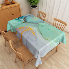 Aperturee - Gilt Artistic Texture Modern Rectangle Tablecloth