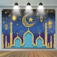 Aperturee - Gilt Palace Moon Star Sparkle Eid Mubarak Backdrop