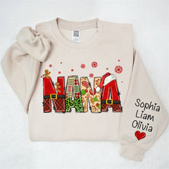 Aperturee - Gingerbread Santa Nana Custom Christmas Sweatshirt