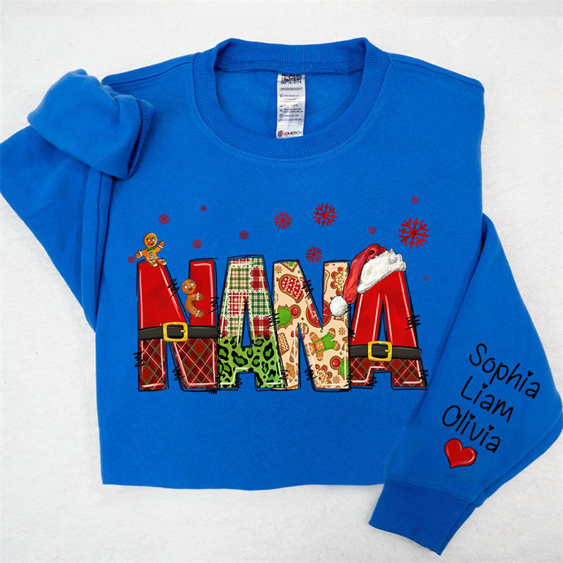 Aperturee - Gingerbread Santa Nana Custom Christmas Sweatshirt