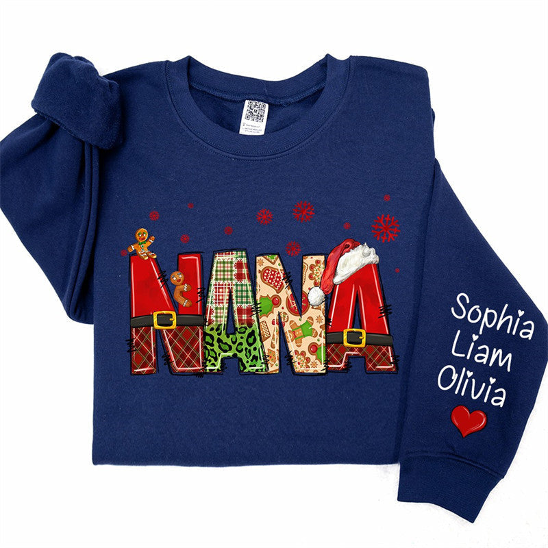 Aperturee - Gingerbread Santa Nana Custom Christmas Sweatshirt