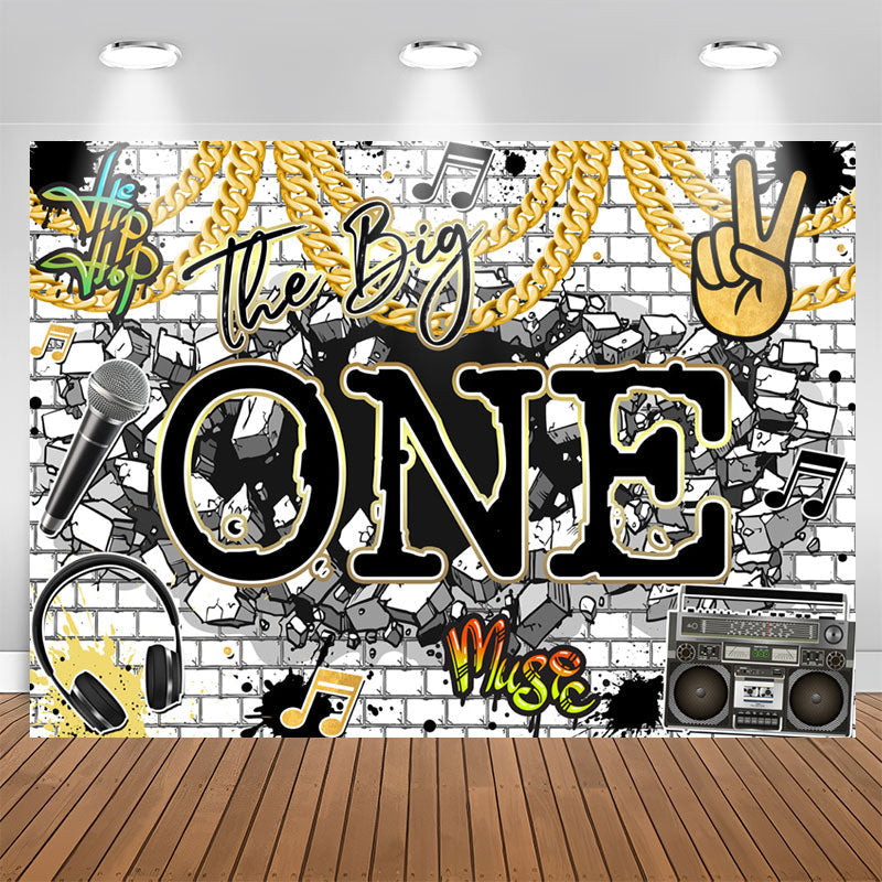 Aperturee - Giraffe Hip Hop Rock The Big One Happy Birthday Backdrop