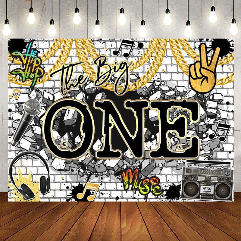 Aperturee - Giraffe Hip Hop Rock The Big One Happy Birthday Backdrop