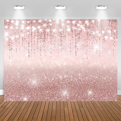 Aperturee - Glitter And Pink Simple Theme Happy Birthday Backdrop