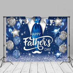 Aperturee - Glitter Balloons Blue Suit Bokeh Fathers Day Backdrop