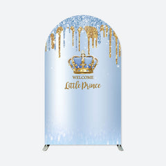 Aperturee - Glitter Blue Prince Baby Shower Party Arch Backdrop