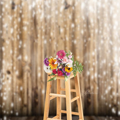 Aperturee - Glitter Bokeh Wood Sweep Backdrop For Photography