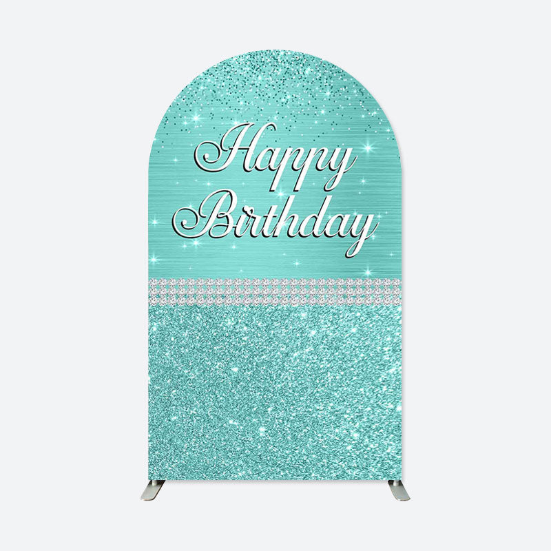 Aperturee - Glitter Diamond Happy Birthday Party Single Arch Backdrop