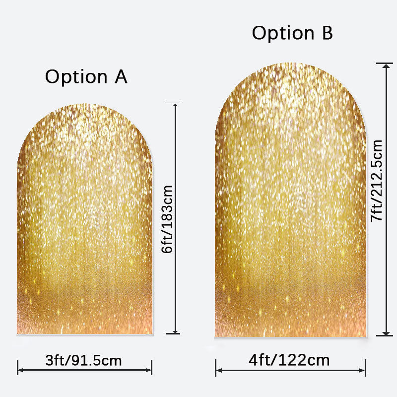 Aperturee - Glitter Gold Dance Party Double Sided Arch Backdrop