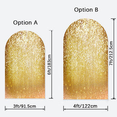 Aperturee - Glitter Gold Dance Party Double Sided Arch Backdrop