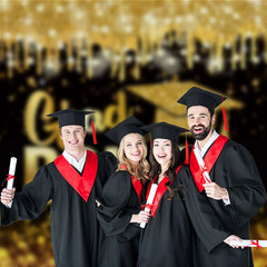 Aperturee - Glitter Gold Light Grad Cap Photography Backdrop