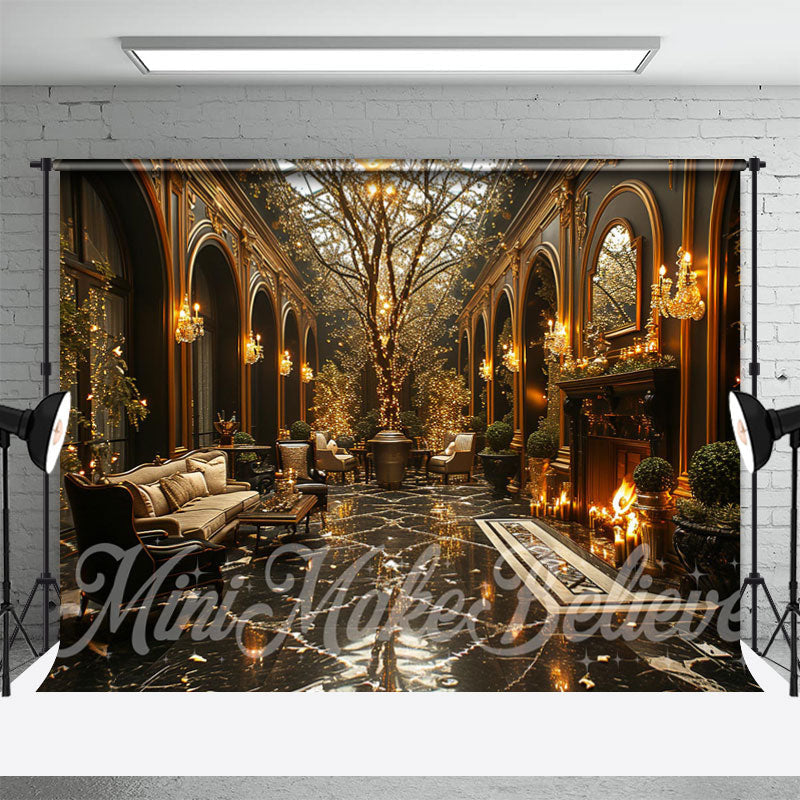 Aperturee - Glitter Hall Light Stripe Architecture Photo Backdrop