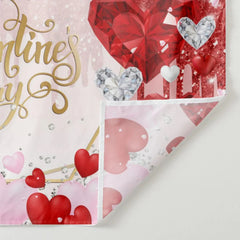 Aperturee - Glitter Red Diamond Happy Valentines Day Banner