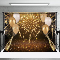 Aperturee - Glitter Sparkle Champagne Balloon New Year Backdrop