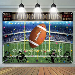 Aperturee - Go Fight Touch Down Football Field Sport Backdrop